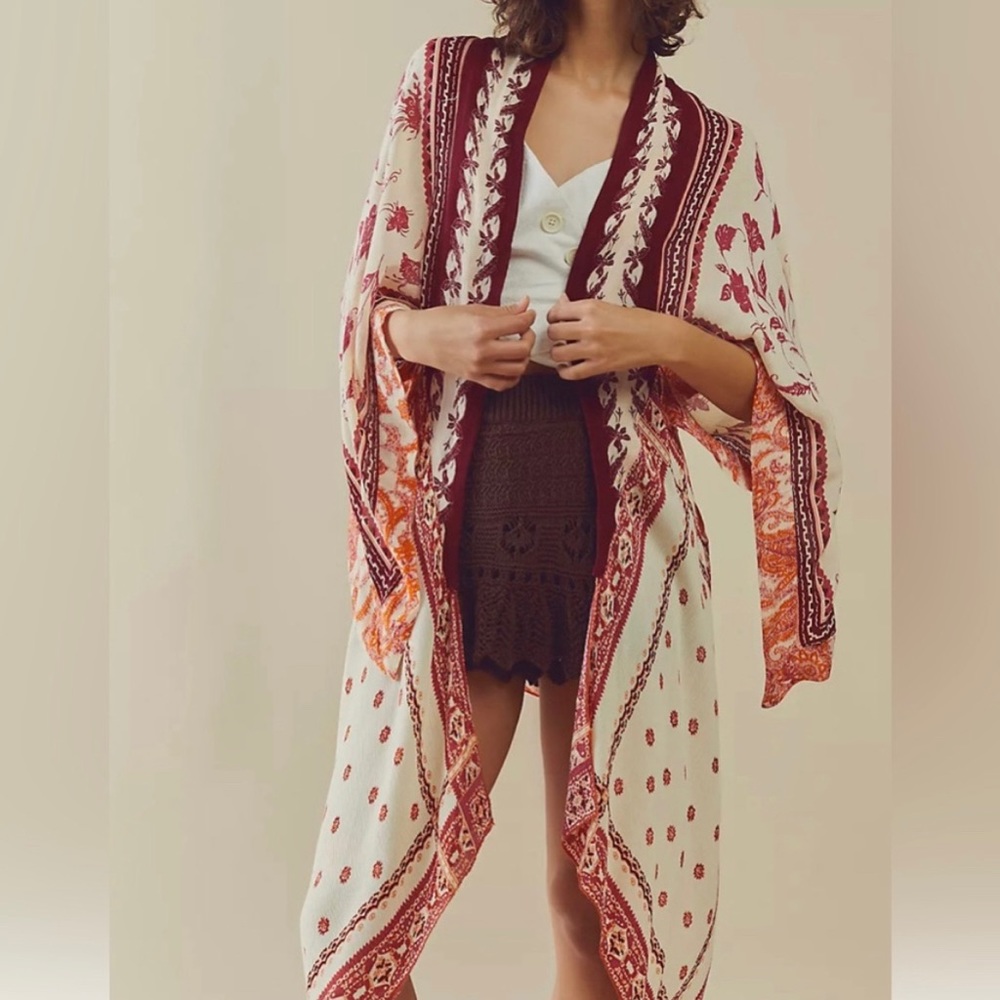 Free People Bohemian Kimono Cardigan OS $78